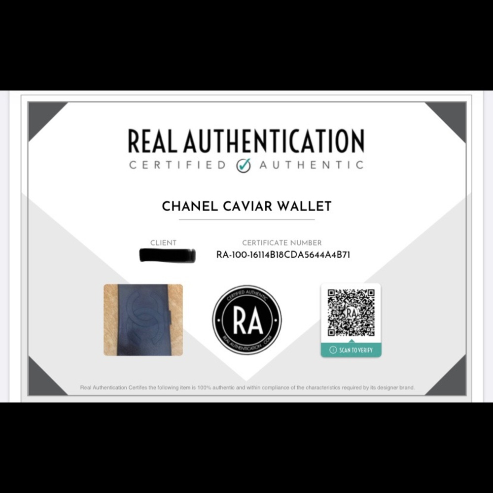 💯 Authentic CHANEL caviar wallet on chain - Picture 7 of 7